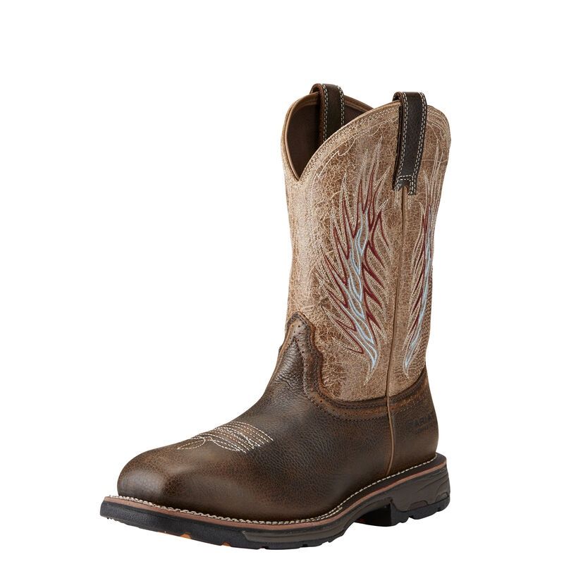 ARIAT WORKHOG MESTENO COMPOSITE TOE WORK BOOT, Color: BROWN, Size: 11.5D