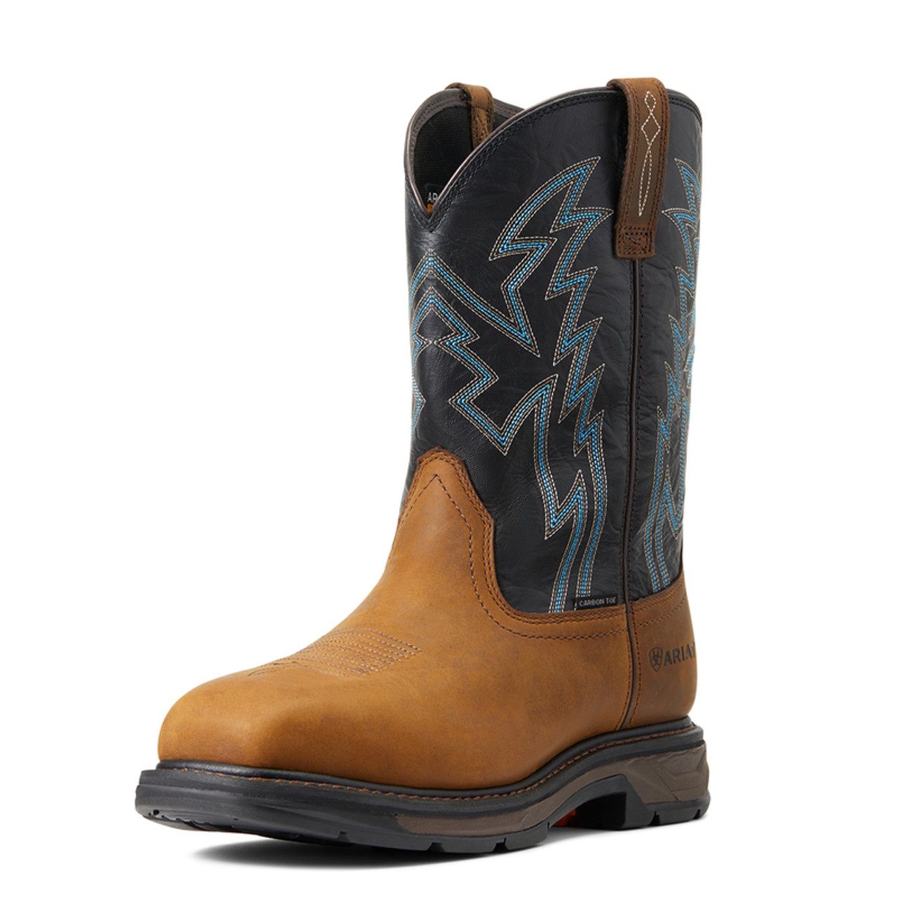 ARIAT WORKHOG XT WIDE SQUARE TOE CARBON TOE WORK BOOT, Color: NAVY, Size: 10