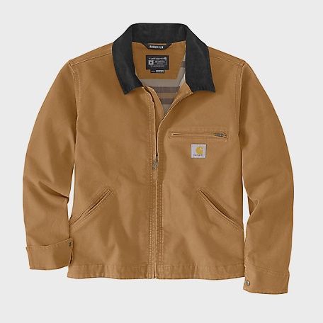 CARHARTT MEN'S DUCK RELAXED FIT  JACKET-106234, Color: BROWN, Size: 2XL -T