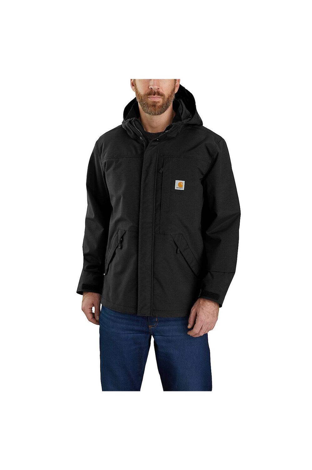 CARHARTT STORM DEFENDER LOOSE FIT HEAVY WEIGHT JACKET, Color: BLACK, Size: SM