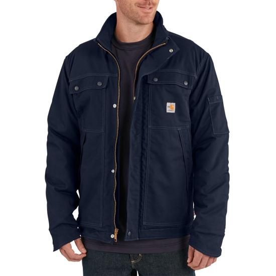 CARHARTT MEN'S FR FULL SWING QUICK DUCK COAT-102182, Color: NAVY, Size: MED