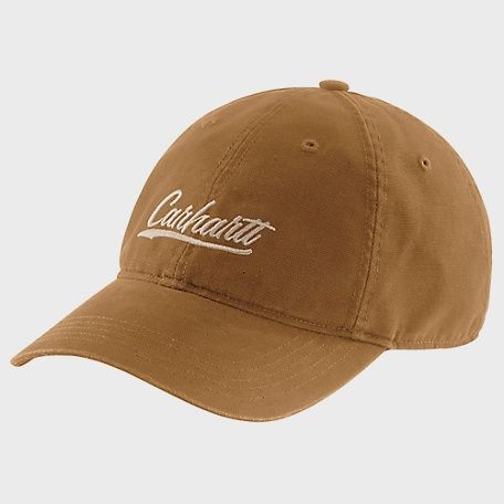 CARHARTT WOMEN'S CANVAS SCRIPT GRAPHIC CAP-105247, Color: BROWN, Size: OSFA