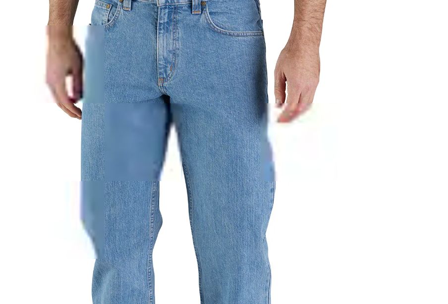 CARHARTT MEN'S RELAXED FIT TAPERED LEG JEAN-B17, Color: DENIM, Size: 35 X 30