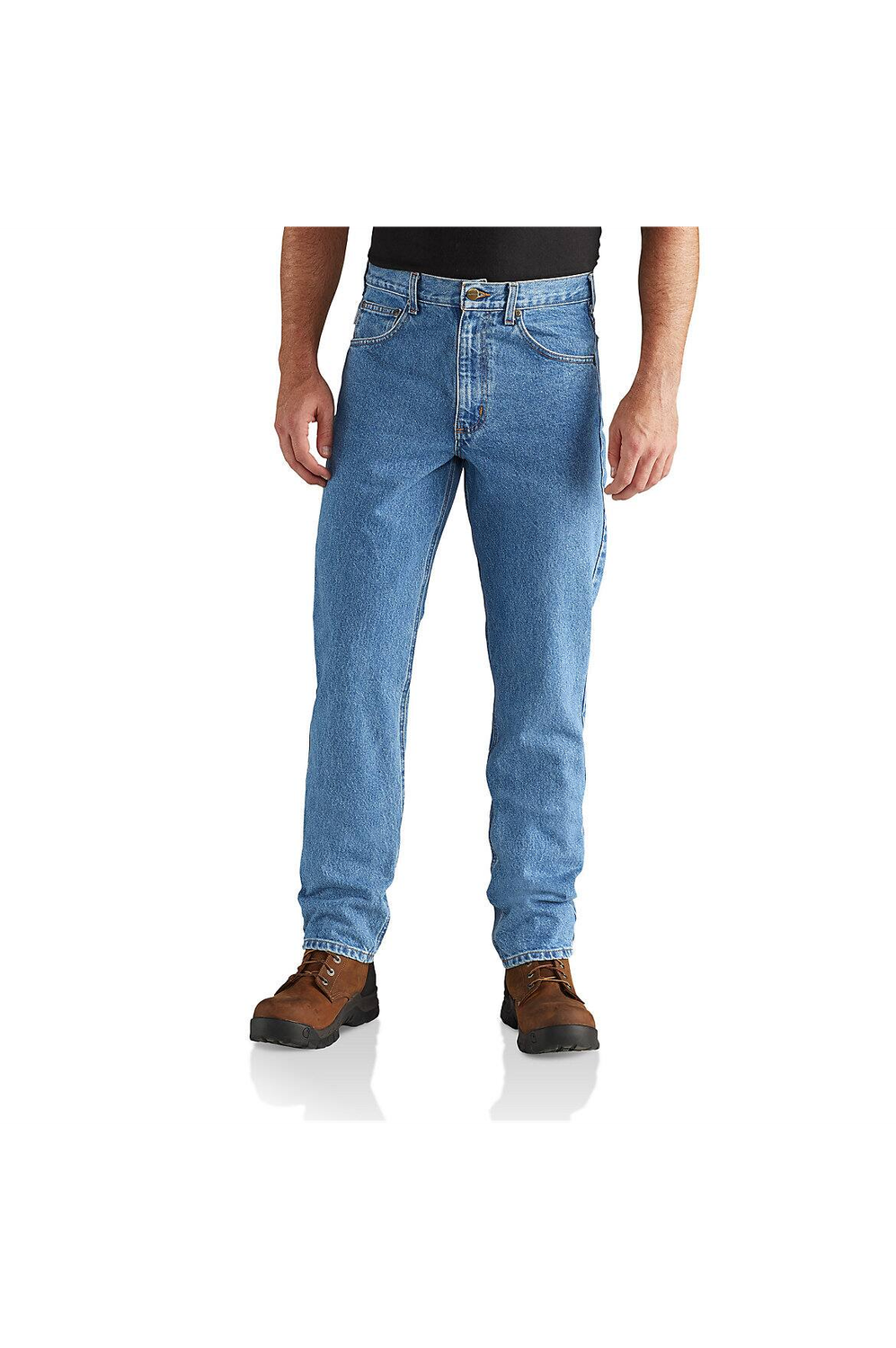 CARHARTT STRAIGHT FIT HEAVYWEIGHT 5-POCKET TAPERED JEAN, Color: DENIM, Size: 30 X 30