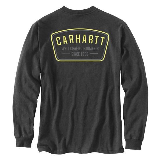 RELAXED FIT HEAVY WEIGHT L/S POCKET CRAFTED GRAPHIC T-SHIRT-105425