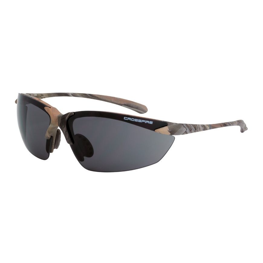 CROSSFIRE SNIPER WOODLAND CAMO/SMOKE SAFTEY GLASSES
