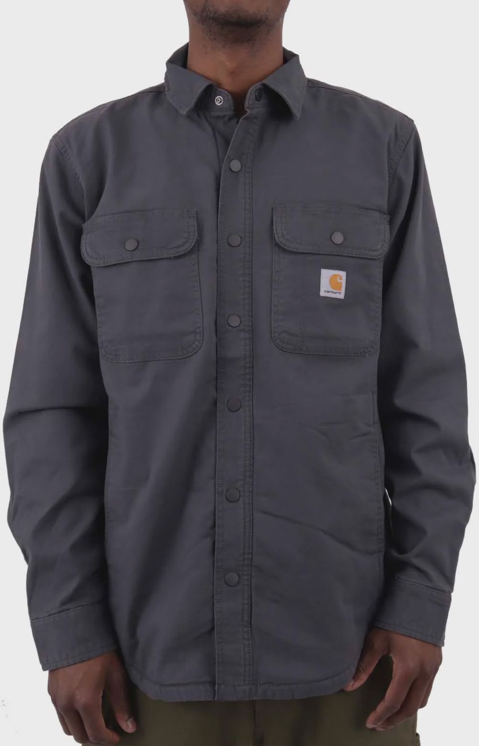 CARHARTT MEN'S SHIRT JACKET-105419, Color: GREY, Size: SM