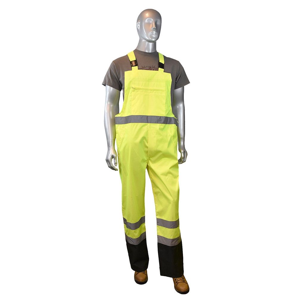 RADIANS  GENERAL PURPOSE YELLOW RAIN BIB PANTS-RW30-ES1, Size: XL