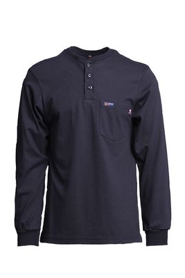 FR HENLEY TEE | 7OZ. 100% COTTON JERSEY KNIT | NAVY