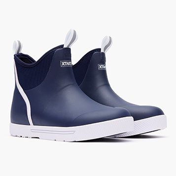 XTRA TUF MEN'S 6" WHEELHOUSE RUBBER BOOT-XMW201, Color: BLUE, Size: 9M
