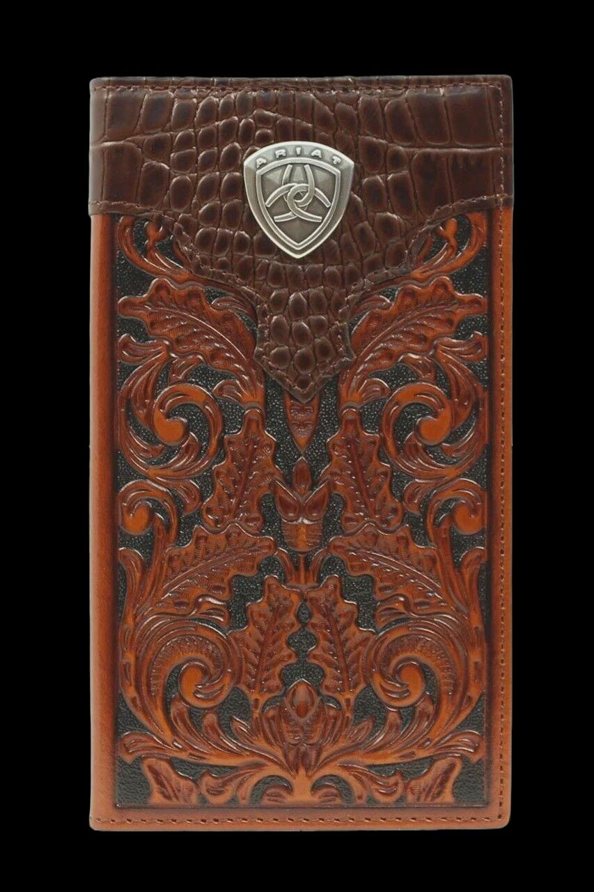 ARIAT MEN'S RODEO CHECKBOOK WALLET-A3516208