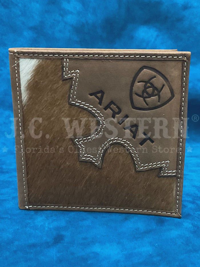 ARIAT MEN'S CALF HAIR BI-FOLD WALLET