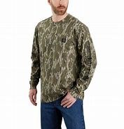 CARHARTT LOOSE FIT HEAVYWEIGHT L/S CAMO  T-SHIRT, Color: CAMO, Size: LG-T