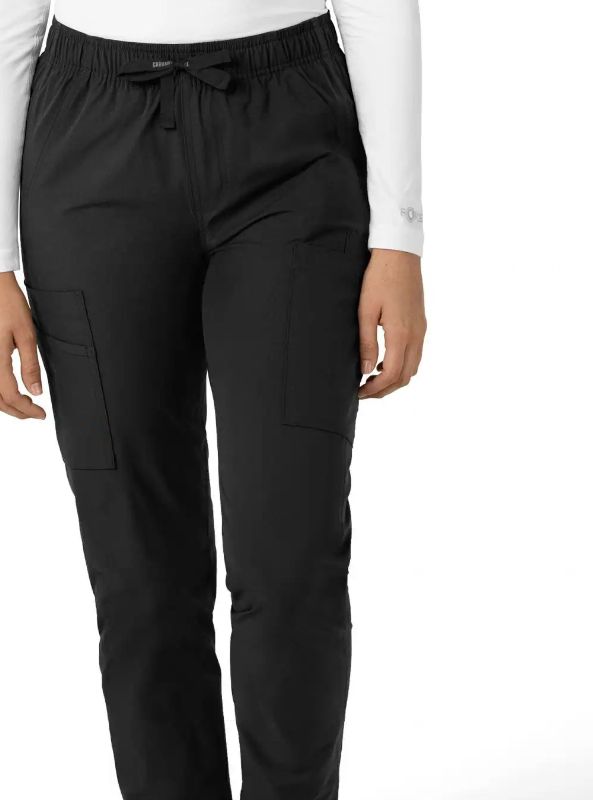 CARHARTT WOMEN'S FORCE STRAIGHT LEG SCRUB PANT-C51213, Color: BLACK, Size: SM