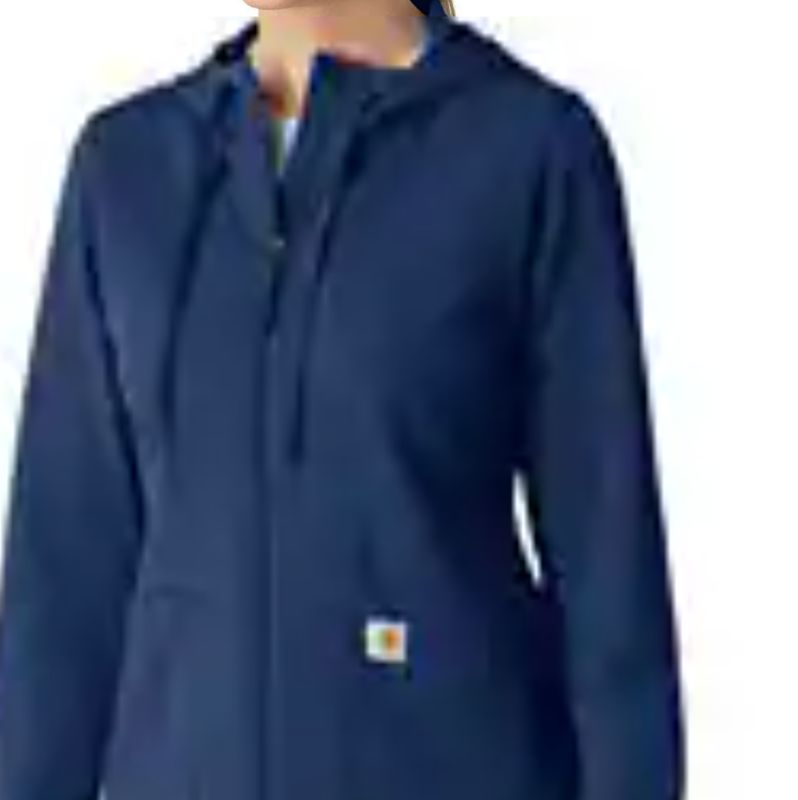 CARHARTT WOMEN'S FULL ZIP WAFFLE HOODIE-C82008, Color: NAVY, Size: SM