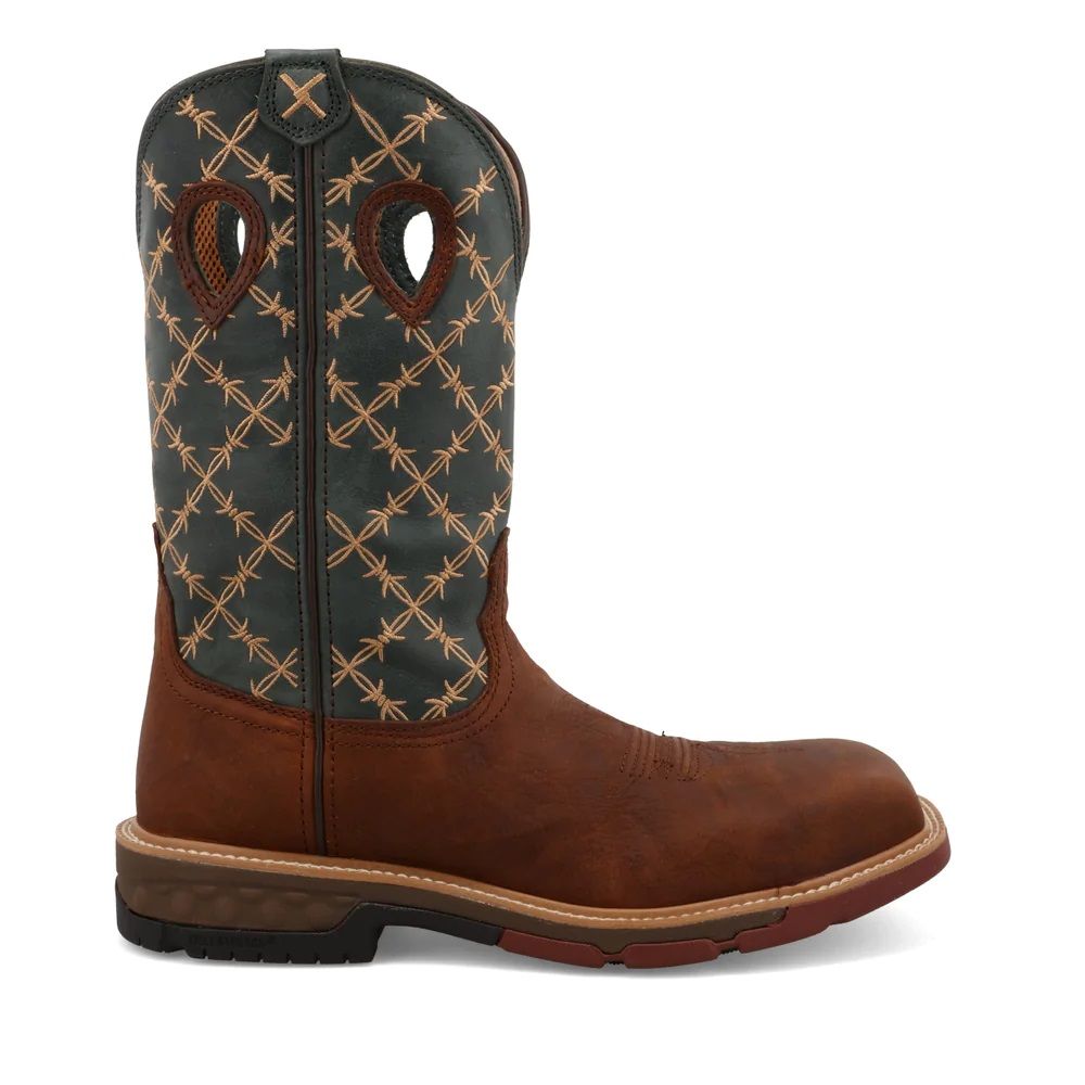 TWISTED X 12" WESTERN WORK BOOT - MXBNWM1, Color: NAVY, Size: 13D
