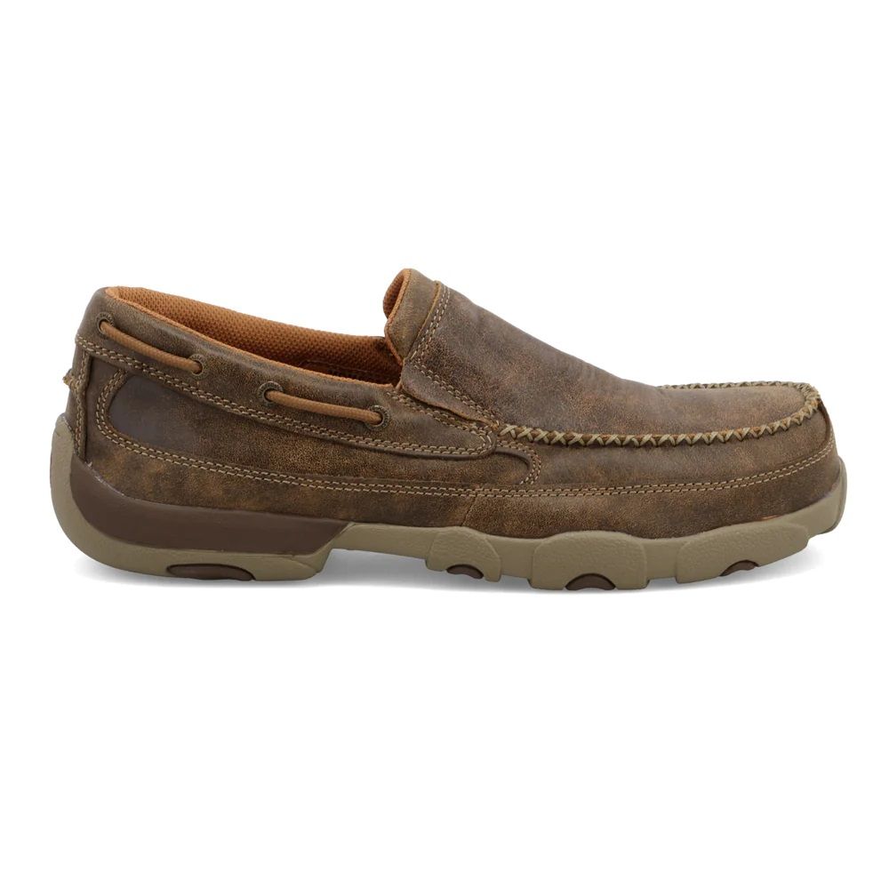 TWISTED X MEN'S WORK SLIP-ON DRIVING MOC -MDMSC03, Color: TAN, Size: 13 W