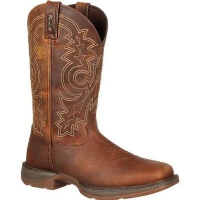 DURANGO STEEL TOE 12" REBEL PULL-ON WESTERN BOOT | DURANGO DB4343, Color: BROWN, Size: 10.5EE