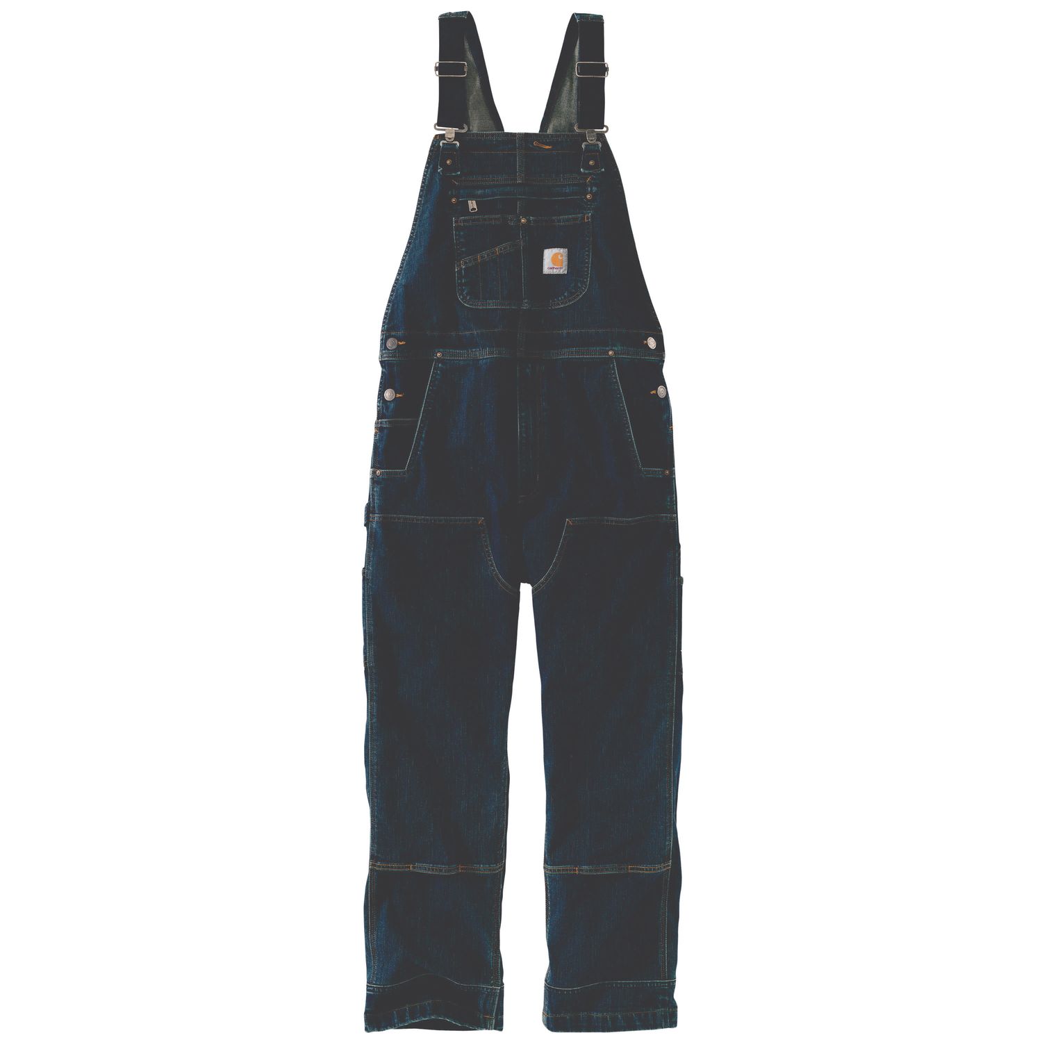 MEN'S CARHARTT RUGGED FLEX RELAXED-FIT- DENIM OVERALL BIB-103322, Color: DENIM, Size: 30 X 30