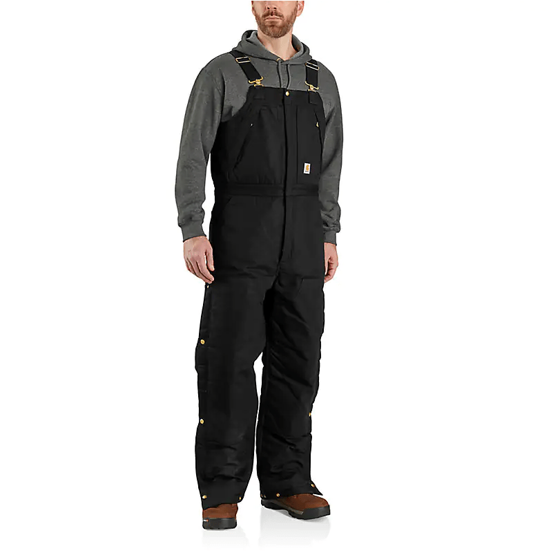 ZIP TO WAIST BIBERALLS, Color: BLACK, Size: 36 X 28