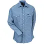 WRANGLER MEN'S COWBOY CUT CLASSIC FIT WORK SHIRT - 1070130MW, Color: BLUE, Size: 16.5 X 37