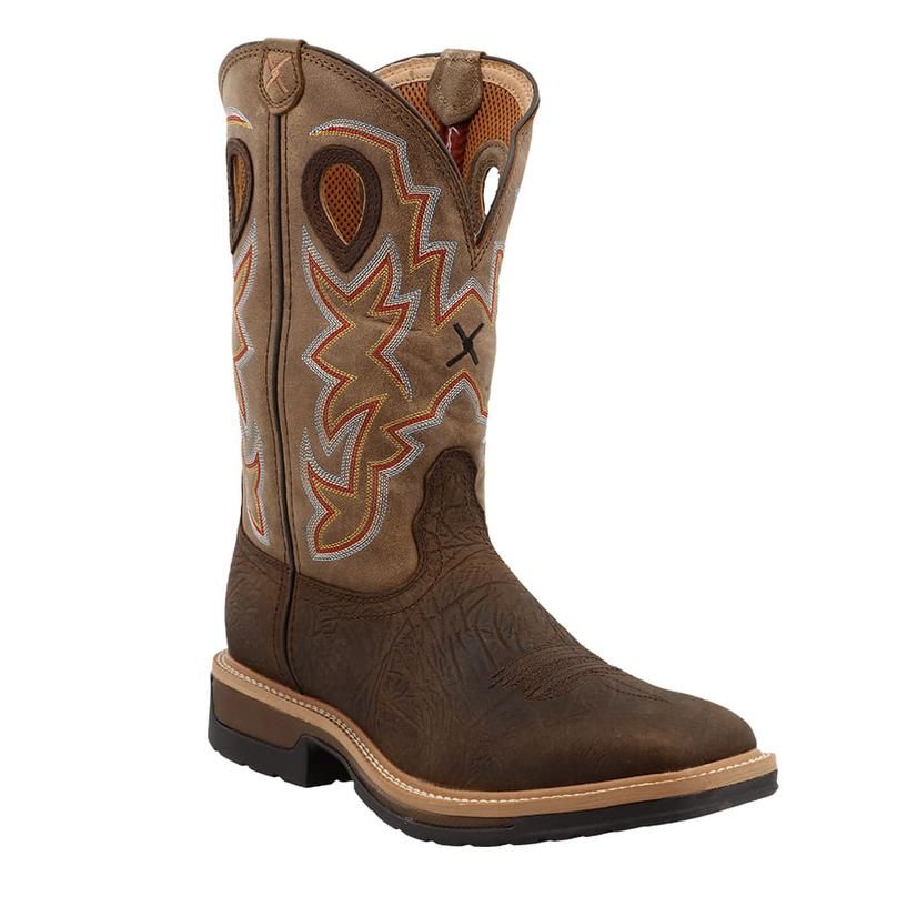 TWISTED X-MEN'S LITE COWBOY PULL ON SOFT TOE WORK BOOT-MLCA001