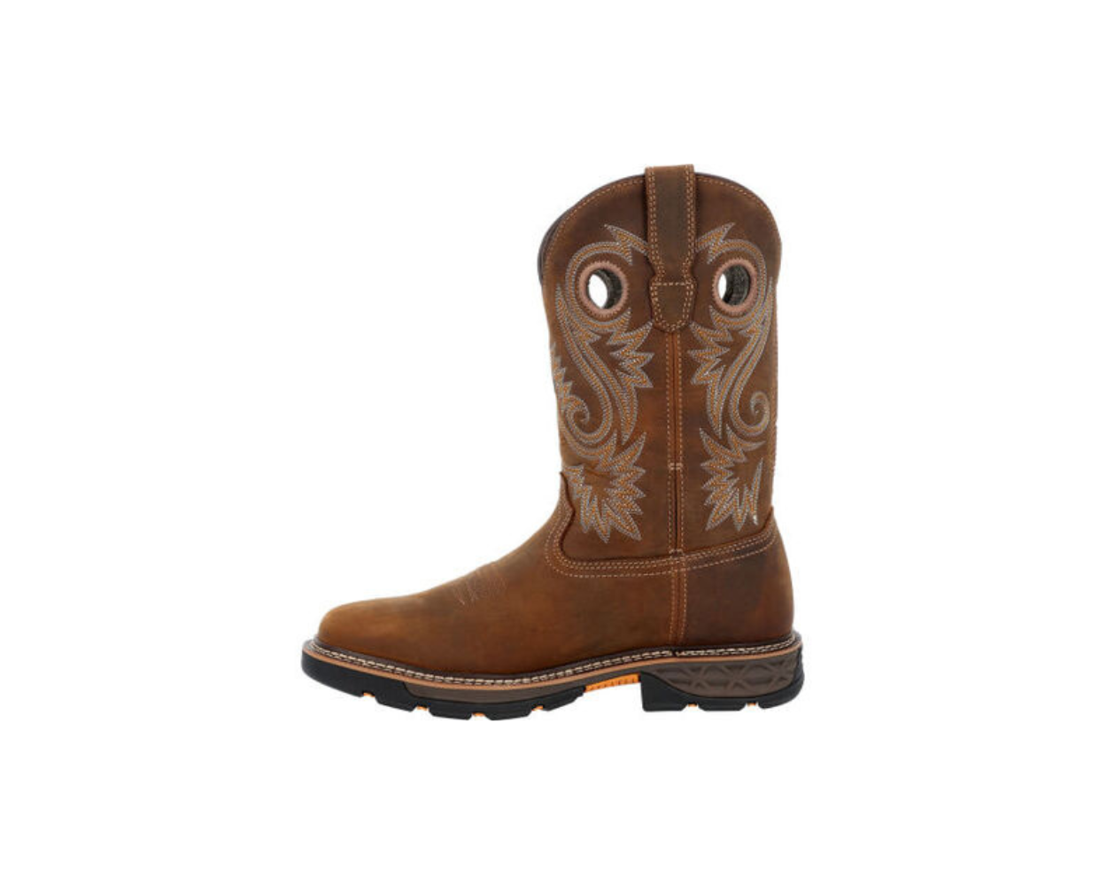 GEORGIA BOOT CARBO-TEC FLX ALLOY TOE PULL ON WORK BOOT-GB00622, Color: BROWN, Size: 8M