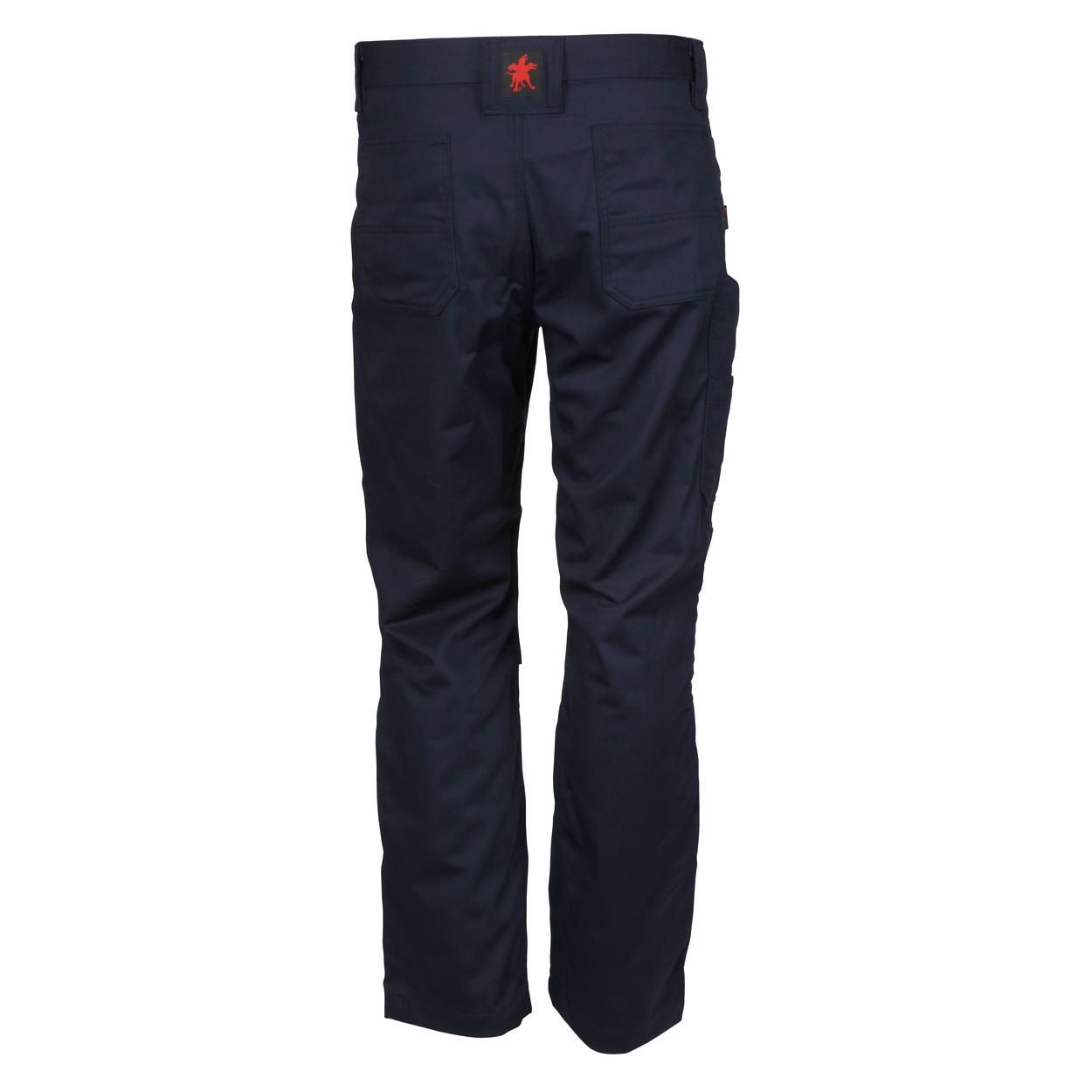 PT2N MCR SAFETY MEN'S FR  NAVY WORK PANTS 7 OZ. 88% COTTON AND 12% NYLON TWILL FABRIC CAT2 /  ATPV 8.6 CAL/CM2 ARC RATING BUTTON-UP AND ZIPPERED FLY FRONT, Color: NAVY, Size: 38 X 30
