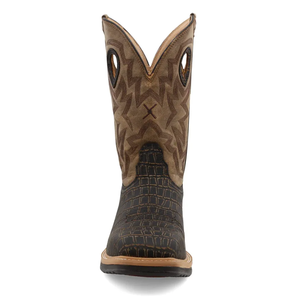 TWISTED X MEN'S 12-INCH ALLOY TOE WESTERN WORK BOOT, Color: BROWN, Size: 10EE