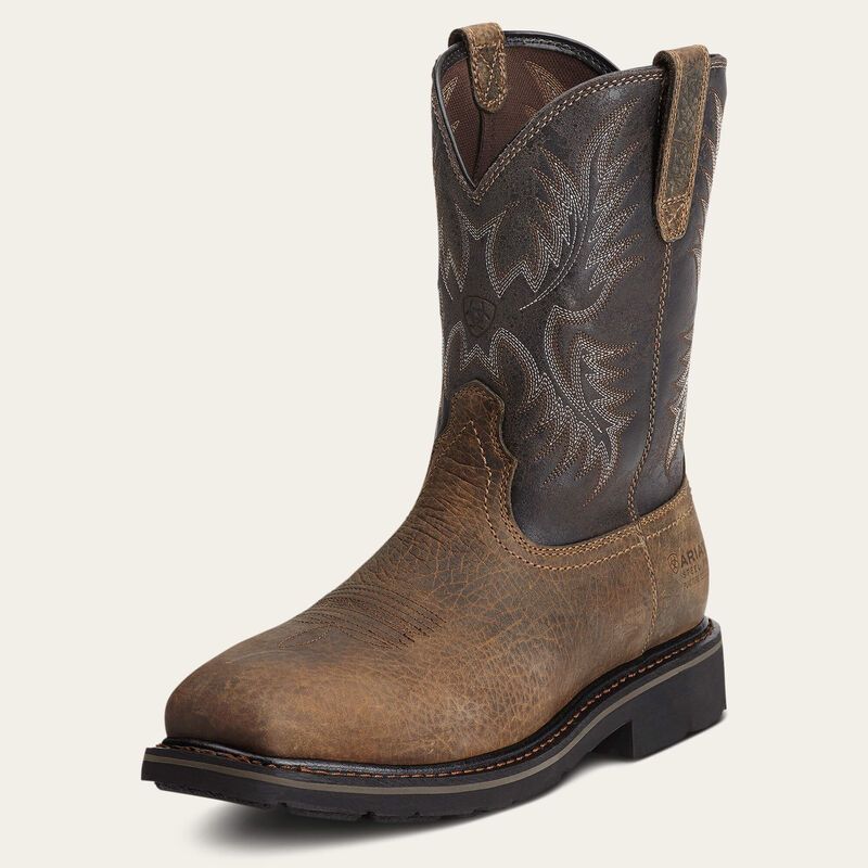ARIAT SIERRA PUNCTURE RESISTANT STEEL TOE WORK BOOT-10012948, Color: BLACK, Size: 8D