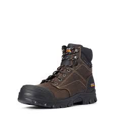 MENS TREADFAST 6" WATERPROOF STEEL TOE WORK BOOT-10034673, Color: DARK BROWN, Size: 9D