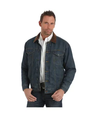 WRANGLER MEN'S BLANKET LINED JEAN JACKET-74265CD
