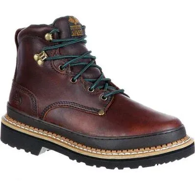 GEORGIA GIANT STEEL TOE WORK BOOT-G6374, Color: Soggy Brown, Size: 13M