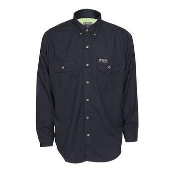 SUMMIT BREEZE 5.5 OUNCE FR VENTED SHIRT - NAVY SBS1002, Color: NAVY, Size: SM