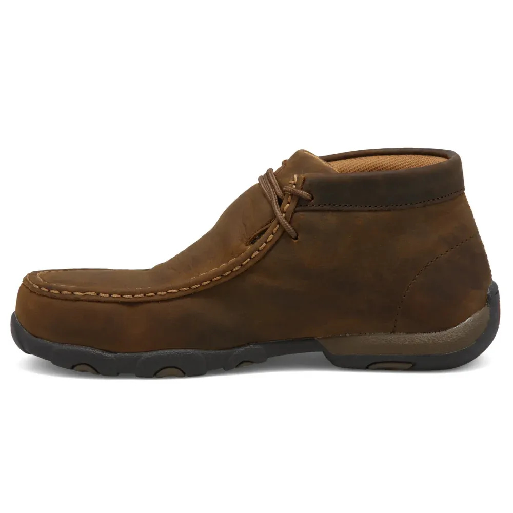 TWISTED X WOMEN'S WORK CHUKKA STEEL TOE DRIVING MOC, Color: DARK BROWN, Size: 10M
