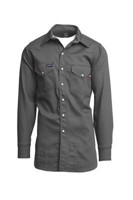 LAPCO MEN'S FR UNIFORM SHIRT 7 OZ. 100% COTTON PEARL SNAPS
