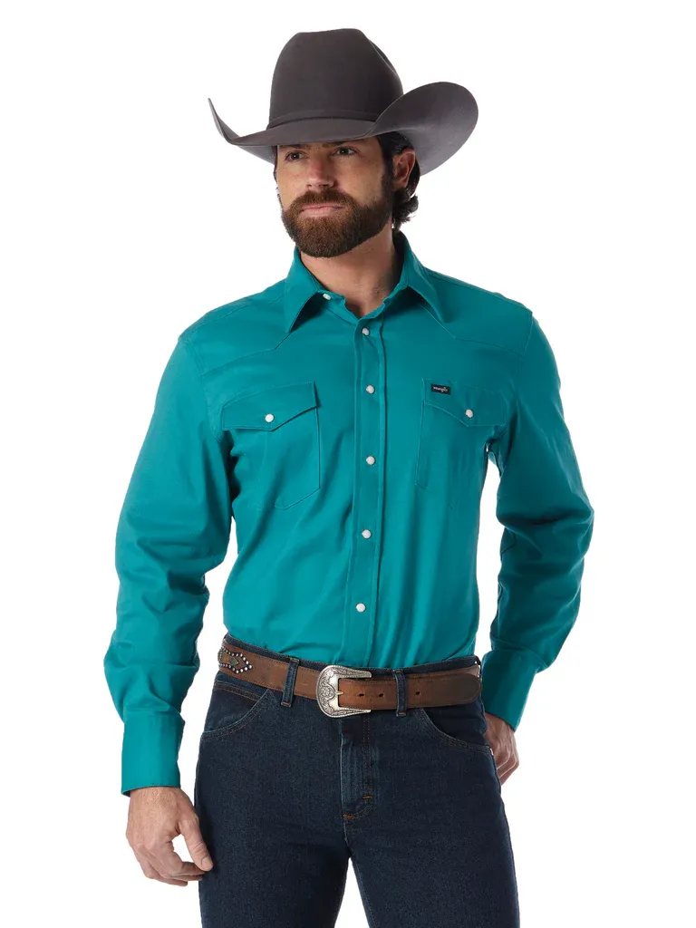 WRANGLER MEN'S AUTHENTIC COWBOY CUT WORK WESTERN SHIRT