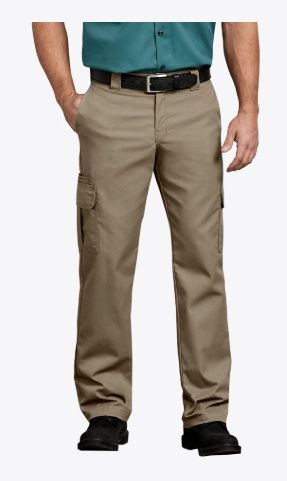 DICKIES MEN'S RELAXED FIT CARGO PANTS- WP595, Color: DESERT SAND, Size: 50X32
