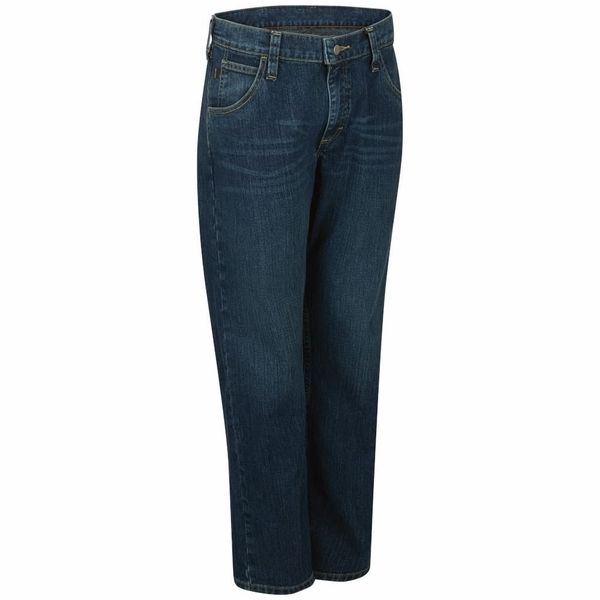 BULWARK MEN'S STRAIGHT FIT JEAN WITH STRETCH CAT 2-PSJ4SD, Color: DENIM, Size: 30X30