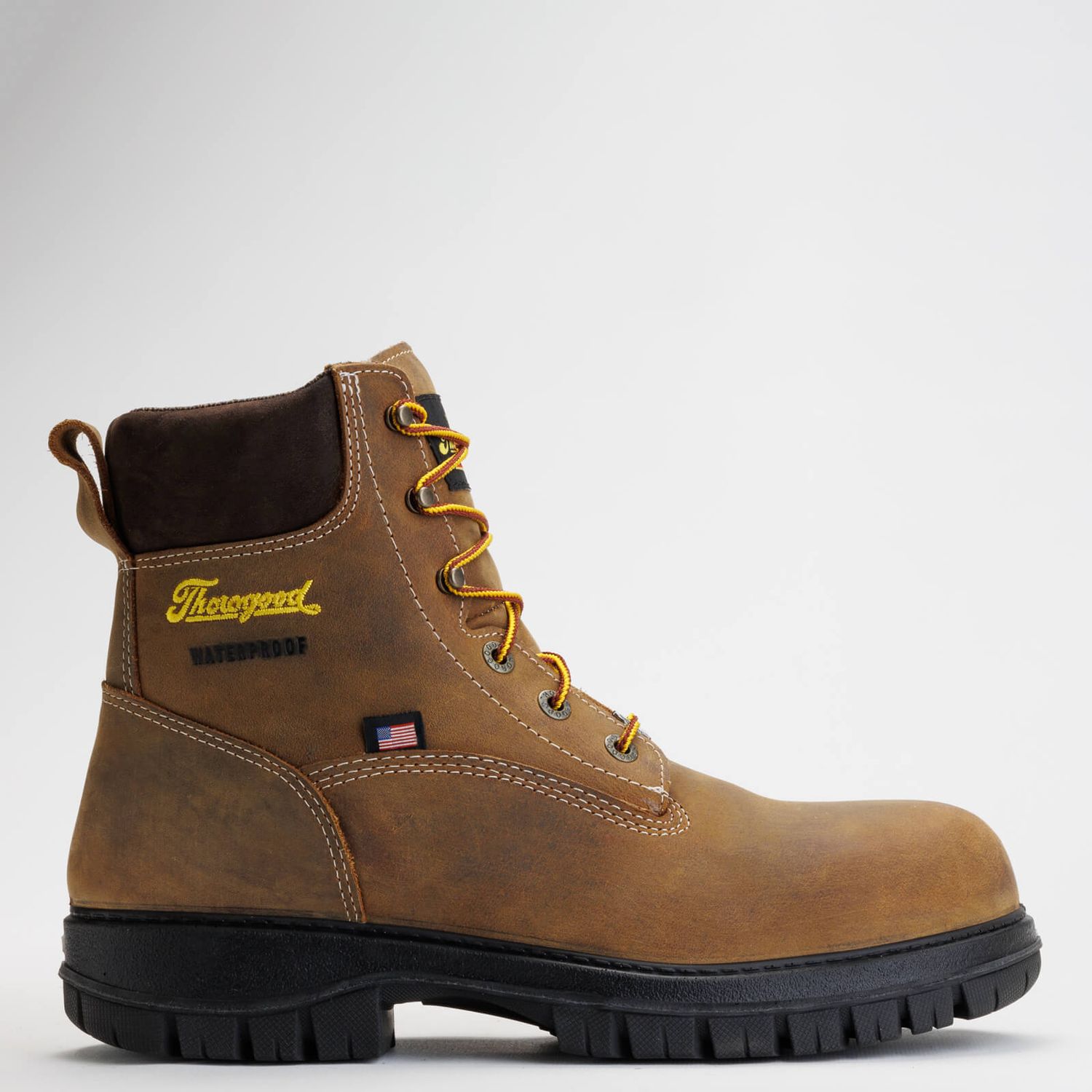 THOROGOOD GENESIS SERIES MEN'S  6″ NANO WATERPROOF SAFETY WORK BOOT -804-4149, Color: BRN, Size: 11.5D