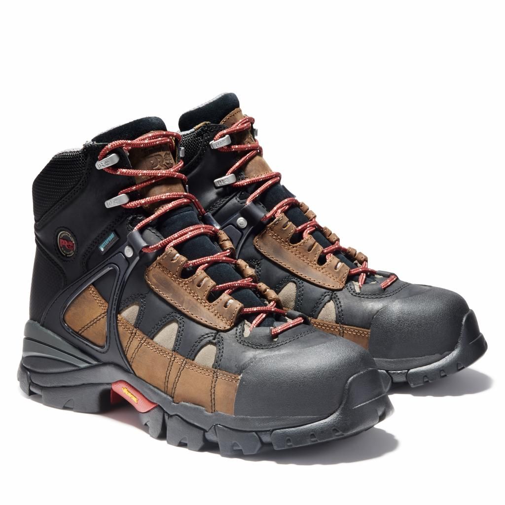 TIMBERLAND PRO TITAN  HYPERION 5-INCH ALLOY TOE WATERPROOF WORK BOOT-190646, Color: BROWN, Size: 9M