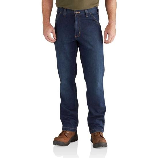 CARHARTT MEN'S JEANS RUGGED FLEX 5 POCKET - 102804-964, Color: 964-COLDWATER, Size: 29 X 32