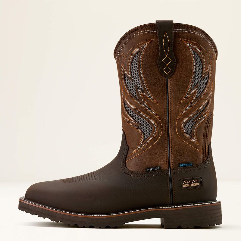ARIAT MEN'S  ACTIVATOR VENTTEK WATERPROOF STEEL TOE-10061119, Color: BROWN, Size: 9EE