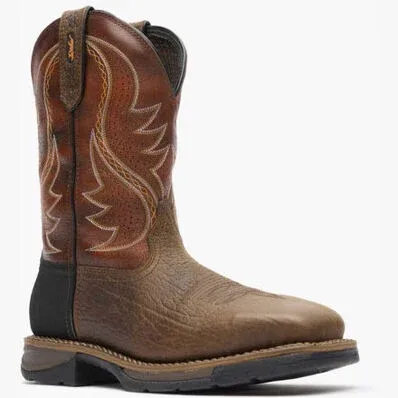 DURANGO MEN'S WESTERN STEEL TOE WORK BOOT-DDB0496, Color: COGNAC, Size: 9M