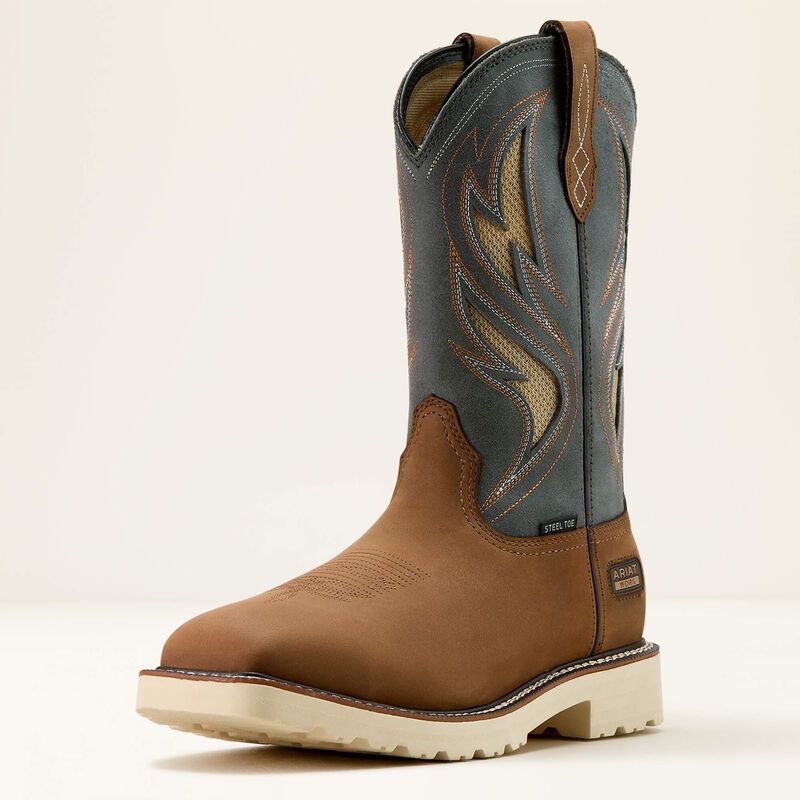 ARIAT MEN'S ACTIVATOR VENT TEK STEEL TOE WORK BOOT-10061284, Color: BROWN, Size: 8D
