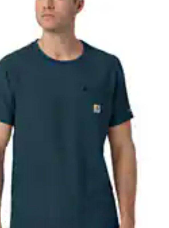 CARHARTT MEN'S FORCE CROSS FLEX CREW NECK SCRUB NECK-C16510, Color: NAVY, Size: SM