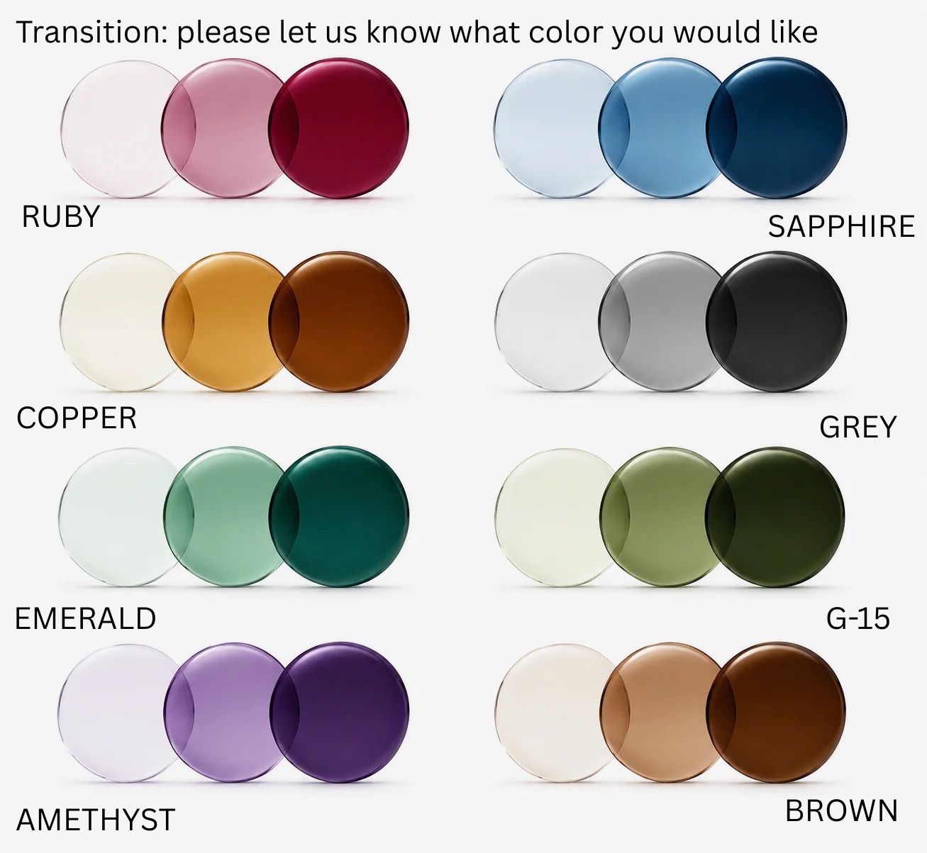 Specialty Lenses (Transition/ Polarized)