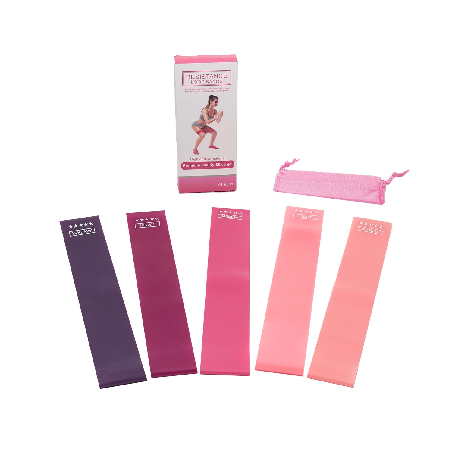 Micro Bands Silica Gel 5 Pack (Pink)
