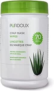 PurDoux Lingettes CPAP pour Masque - À l'aloès vera (sans odeur)
70 lingettes