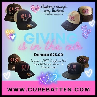 Donate $25 &amp; Receive A Free Snapback Hat
